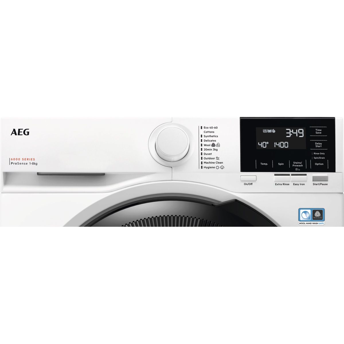 AEG LF61844BM - מכונת כביסה 8 ק"ג מסדרת 6000 עם ProSense ותוף GentleCare | יבואן רשמי