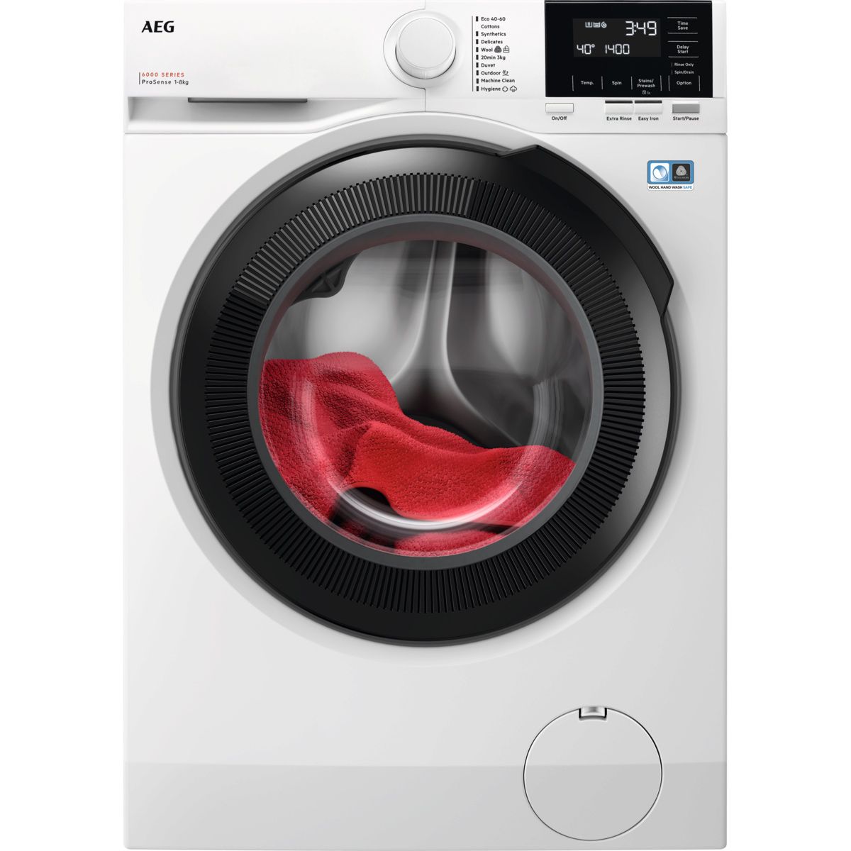 AEG LF61844BM - מכונת כביסה 8 ק"ג מסדרת 6000 עם ProSense ותוף GentleCare | יבואן רשמי – תמונה 2
