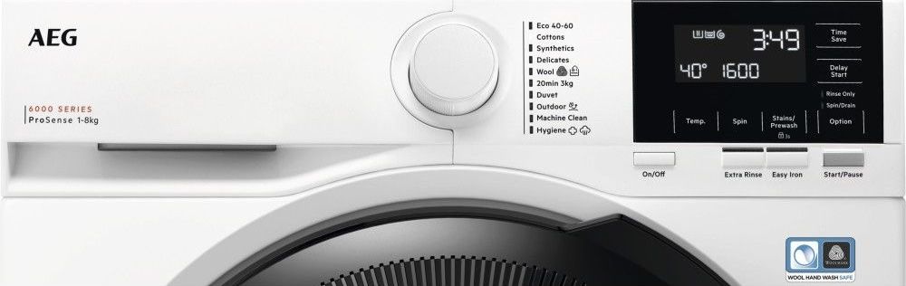AEG LF61864BM - מכונת כביסה 8 ק"ג עם סחיטה 1600 סל"ד, מנוע Inverter ודירוג אנרגטי A | יבואן רשמי – תמונה 2