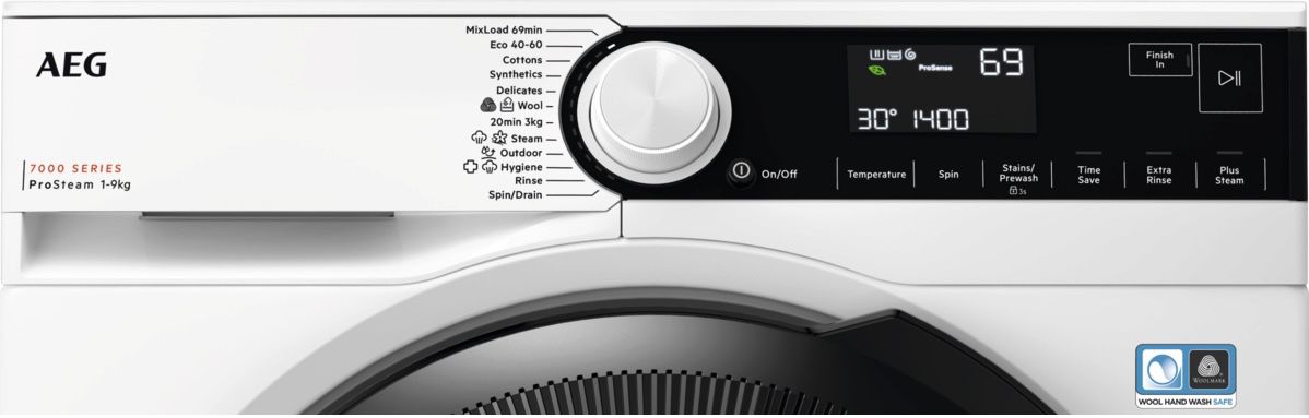 AEG LF73944BM - מכונת כביסה 9 ק״ג עם ProSteam ומנוע Inverter | יבואן רשמי – תמונה 3