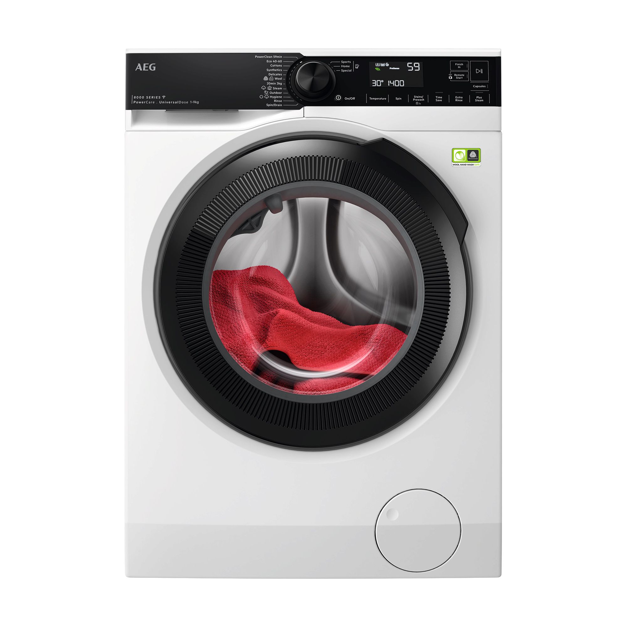 AEG LF83944OM - מכונת כביסה 9 ק"ג סדרה 8000 עם UniversalDose ו-PowerCare | יבואן רשמי – תמונה 2