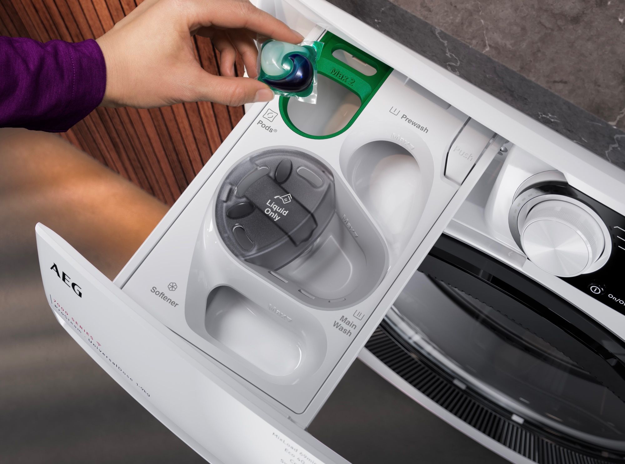 AEG LF83944OM - מכונת כביסה 9 ק"ג סדרה 8000 עם UniversalDose ו-PowerCare | יבואן רשמי – תמונה 8
