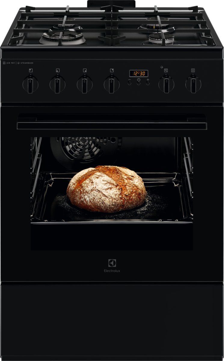 Electrolux LKK660224K - תנור משולב גז 58 ליטר שחור עם 4 מבערים