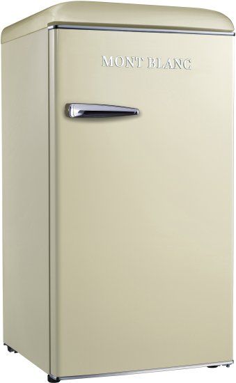 מקרר משרדי רטרו MONT BLANC MBR-190DF-BEJ בז שמנת 95 ליטר עם מקפיא - יבואן רשמי – תמונה 2