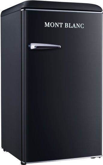 מקרר משרדי רטרו MONT BLANC MBR-190DF-BLK שחור 95 ליטר עם מקפיא - יבואן רשמי – תמונה 2