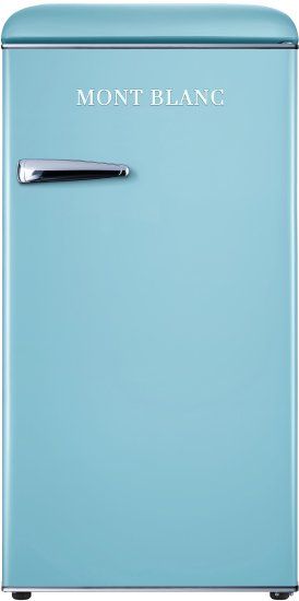 מקרר משרדי רטרו MONT BLANC MBR-190DF-BLU כחול 95 ליטר עם מקפיא - יבואן רשמי – תמונה 3