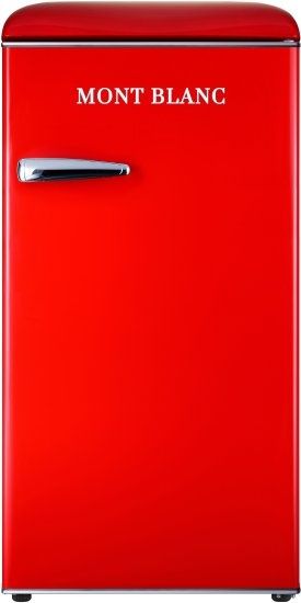 מקרר משרדי רטרו MONT BLANC MBR-190DF-RED אדום 95 ליטר עם מקפיא - יבואן רשמי – תמונה 3