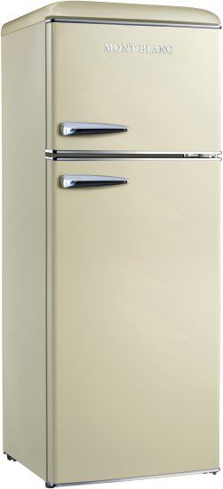 מקרר 2 דלתות מקפיא עליון רטרו MONT BLANC MBR-290DF-BEJ מונט בלנק בנפח 215 ליטר בז' - יבואן רשמי – תמונה 2