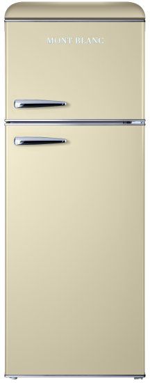 מקרר 2 דלתות מקפיא עליון רטרו MONT BLANC MBR-290DF-BEJ מונט בלנק בנפח 215 ליטר בז' - יבואן רשמי – תמונה 3