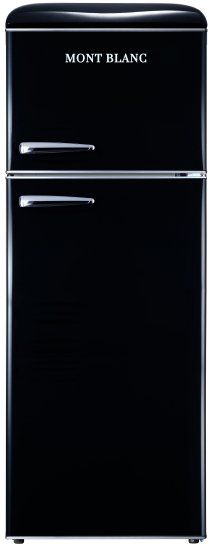 מקרר 2 דלתות מקפיא עליון רטרו MONT BLANC MBR-290DF-BLK מונט בלנק בנפח 215 ליטר שחור - יבואן רשמי – תמונה 3