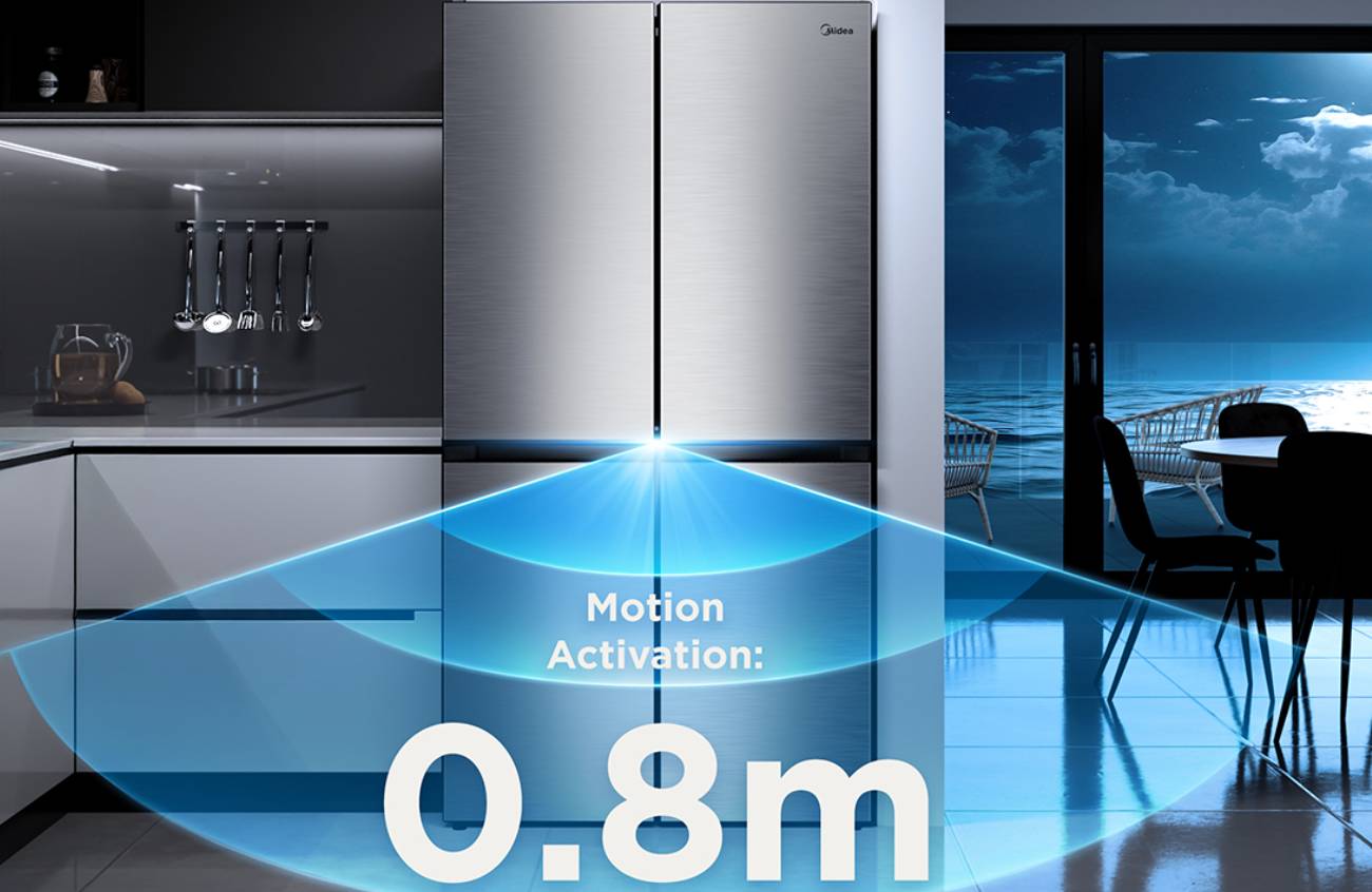 Midea MDRB905FGL45D מקרר 2 דלתות מקפיא תחתון 680 ליטר אינוורטר No Frost מידאה נירוסטה מושחרת | יבואן רשמי