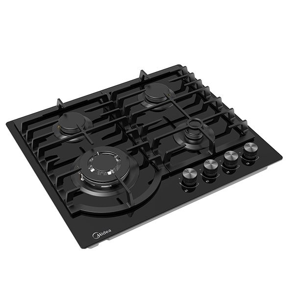 MIDEA MG60GH096ST1B-IL – כיריים גז 4 להבות מידאה זכוכית שחורה עם מבער טורבו | יבואן רשמי | משלוח מהיר – תמונה 2