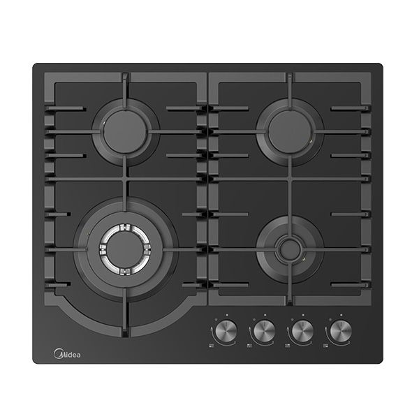 MIDEA MG60GH096ST1B-IL – כיריים גז 4 להבות מידאה זכוכית שחורה עם מבער טורבו | יבואן רשמי | משלוח מהיר – תמונה 4