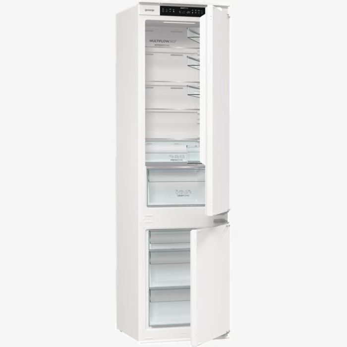 מקרר אינטגרלי 2 דלתות Gorenje NRKI519E41 גורנייה בנפח 284 ליטר ורוחב 54 ס"מ עם מקפיא משתנה יבואן רשמי