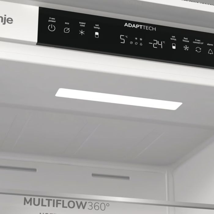 מקרר אינטגרלי 2 דלתות Gorenje NRKI519E41 גורנייה בנפח 284 ליטר ורוחב 54 ס"מ עם מקפיא משתנה יבואן רשמי – תמונה 4