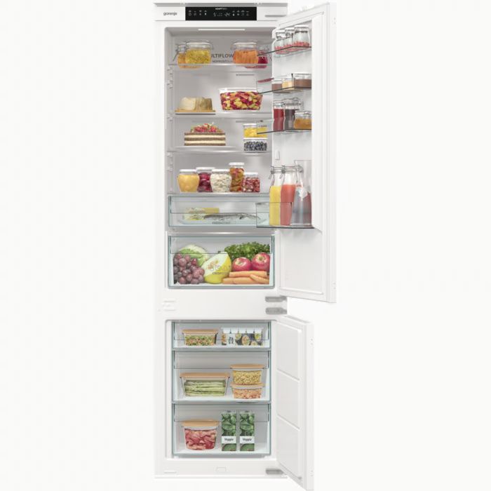 מקרר אינטגרלי 2 דלתות Gorenje NRKI519E41 גורנייה בנפח 284 ליטר ורוחב 54 ס"מ עם מקפיא משתנה יבואן רשמי – תמונה 5