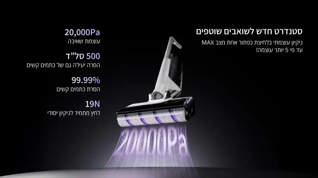 Narwal S30 - שואב אבק שוטף אלחוטי רטוב ויבש נארוול | יבואן רשמי-משלוח מהיר – תמונה 10