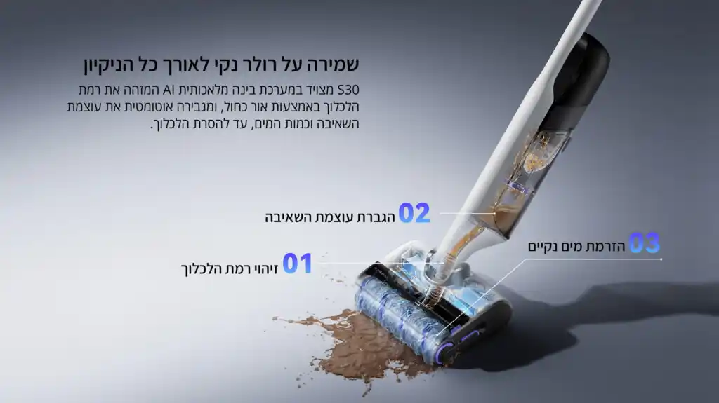 Narwal S30 - שואב אבק שוטף אלחוטי רטוב ויבש נארוול | יבואן רשמי-משלוח מהיר – תמונה 12