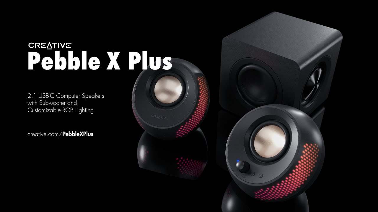 רמקולים למחשב Creative Pebble X Plus קריאטיב 2.1 עם סאב וופר ותאורת RGB עוצמת 60W יבואן רשמי – תמונה 5
