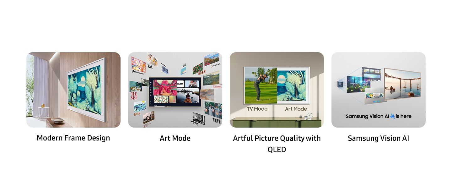SAMSUNG QE55LS03F The Frame QLED טלוויזיה חכמה 55 אינץ' - סמסונג ישראל | משלוח מהיר – תמונה 5