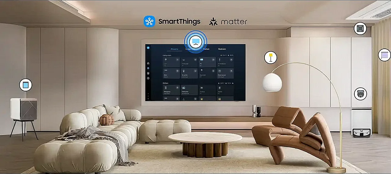 טלוויזיה חכמה 55" Samsung QE55Q8F QLED 4K – תמונה 2