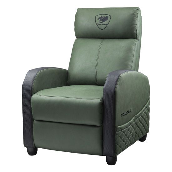 ספת גיימינג נשכבת COUGAR RANGER ELITE Army Green קוגר 160° ריפוד עור PVC עד 135 ק"ג | יבואן רשמי