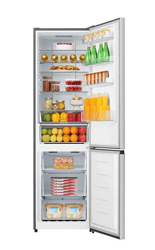 Hisense RB440N4BCE – מקרר 2 דלתות 336 ליטר NoFrost עם מקפיא תחתון Inverter נירוסטה | יבואן רשמי