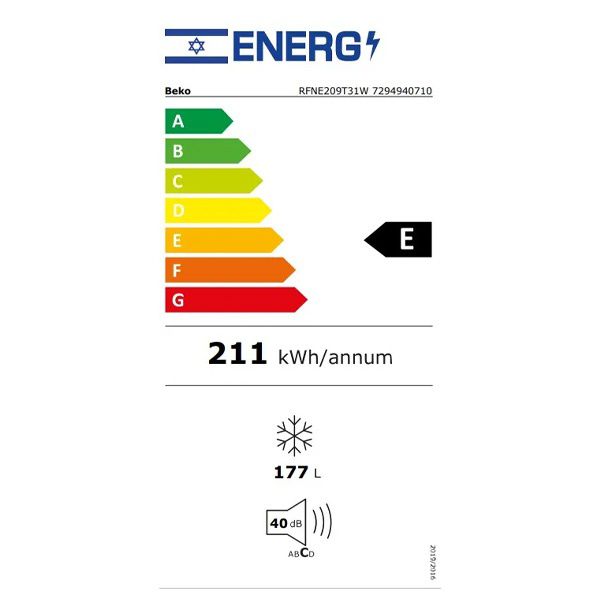 BEKO RFNE209T31W - מקפיא No Frost עם 5 תאים בנפח 177 ליטר בצבע לבן | יבואן רשמי-משלוח מהיר – תמונה 2