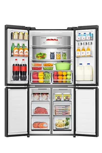 Hisense RQ58B – מקרר 4 דלתות נירוסטה מושחרת 483 ליטר עם מקפיא תחתון NoFrost Inverter | יבואן רשמי – תמונה 4