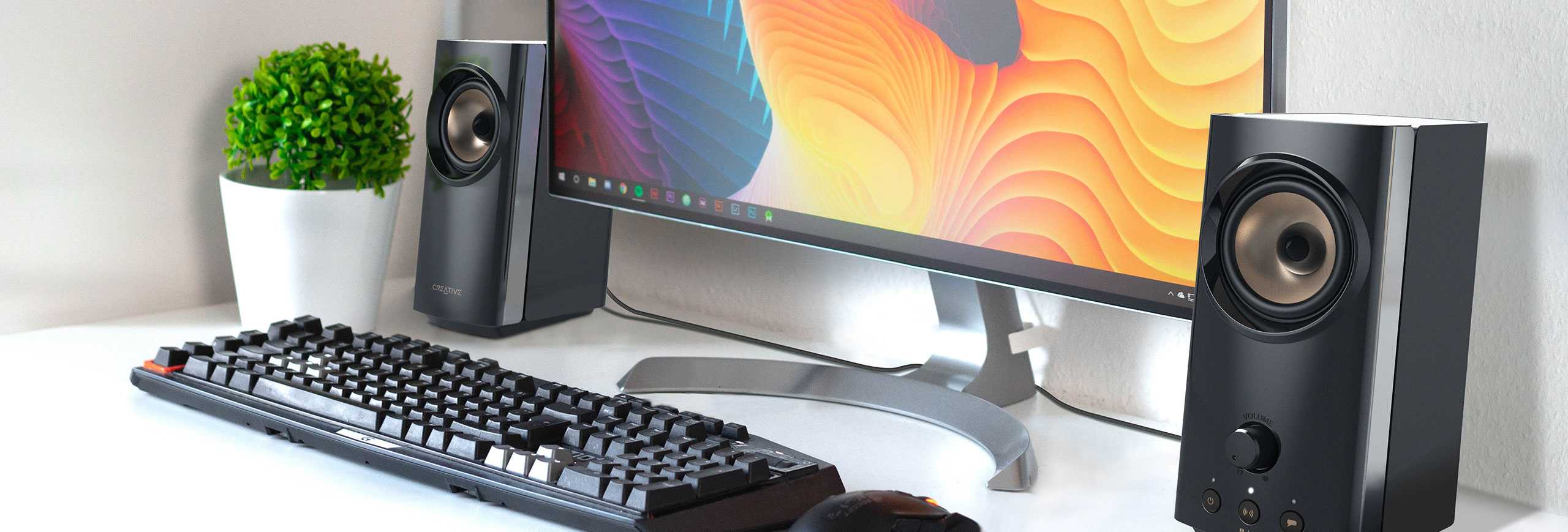 רמקולים למחשב Creative T60 רמקולי סטריאו קריאייטיב 2.0 עם בלוטות' וחיבור USB-C יבואן רשמי – תמונה 2
