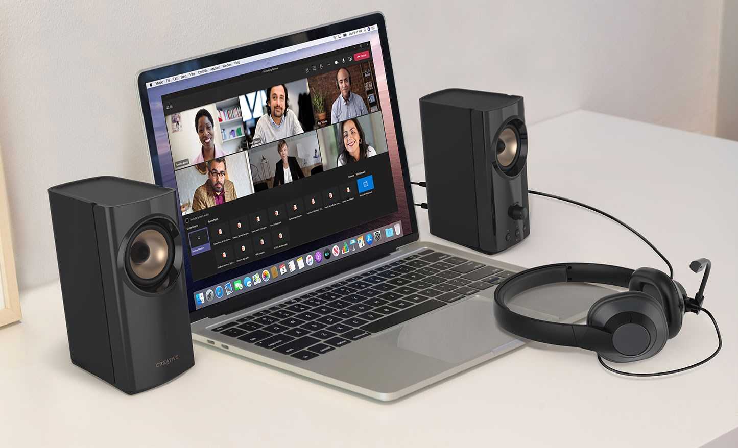 רמקולים למחשב Creative T60 רמקולי סטריאו קריאייטיב 2.0 עם בלוטות' וחיבור USB-C יבואן רשמי – תמונה 4