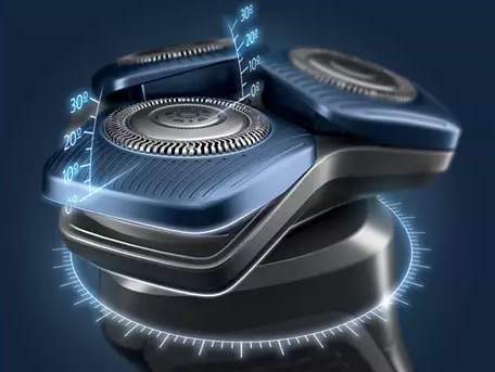 ראשים גמישים 360 מעלות במכונת גילוח Philips S7887/78 להתאמה לקווי המתאר של הפנים