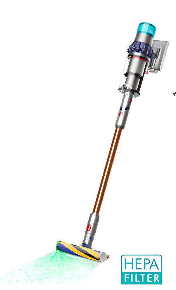 Dyson V15 Detect Extra SV22 – שואב אבק אלחוטי חכם 230AW עם Fluffy Optic ו-HEPA | יבואן רשמי – תמונה 9
