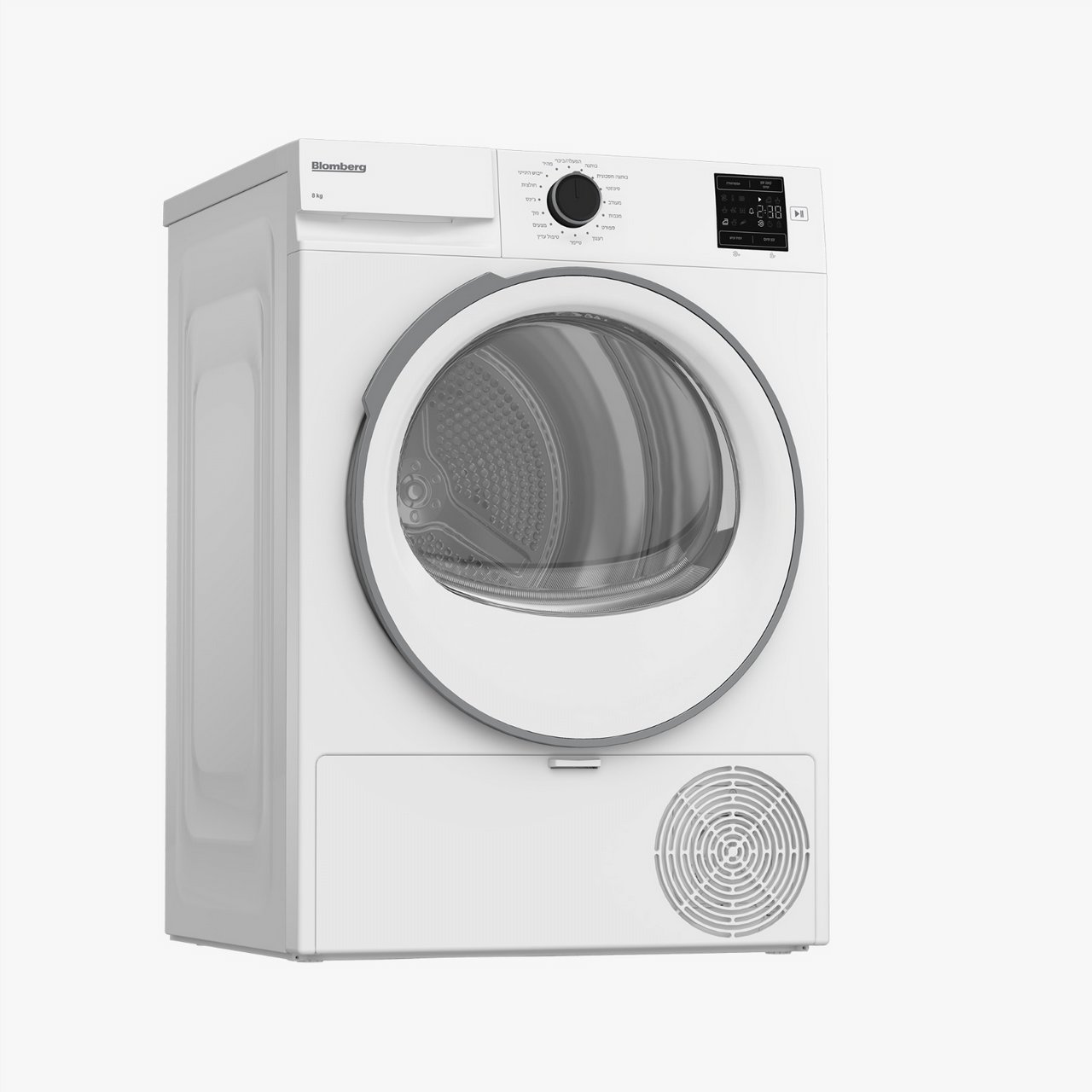 Blomberg W6102BT מייבש כביסה 10 ק"ג Heat Pump משאבת חום חסכונית דירוג A, קונדנסור ופנל הפעלה בעברית | יבואן רשמי