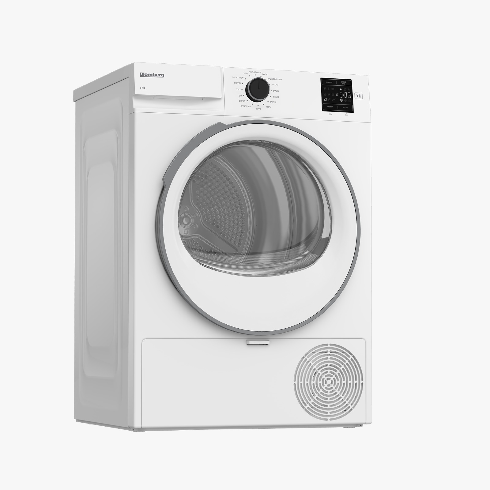 Beko W682BT מייבש כביסה 8 ק"ג בקו עם משאבת חום Heat Pump חסכונית דירוג A, קונדנסור ופנל הפעלה בעברית | יבואן רשמי
