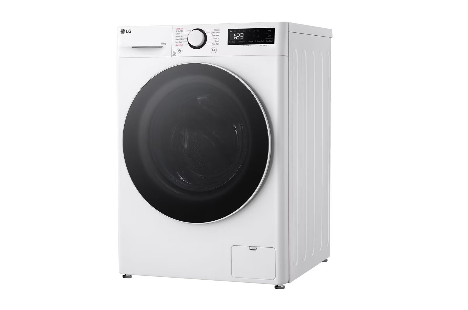 LG WF11114WBW: מכונת כביסה 11 ק"ג עם AI DD™, קיטור ודירוג A-10% אנרגטי | יבואן רשמי – תמונה 11