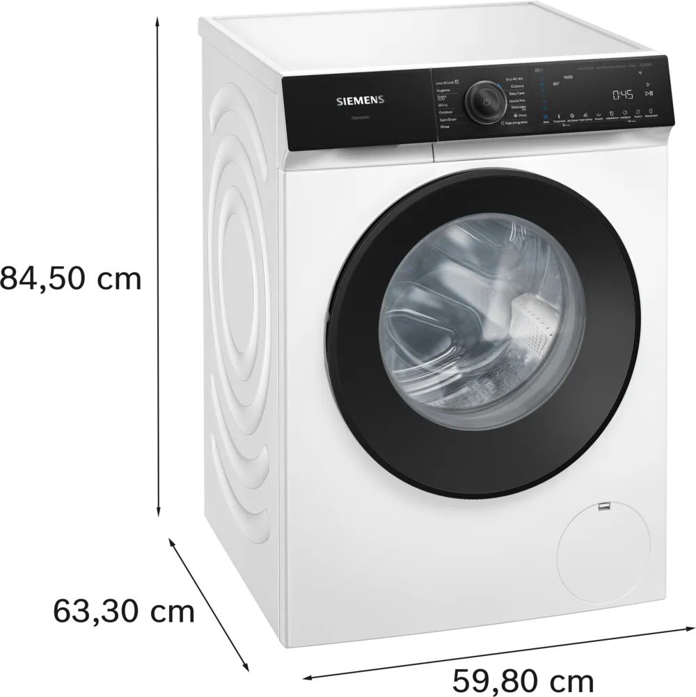 Siemens WG56H209IL מכונת כביסה 10 ק"ג פתח קדמי 1600 סל"ד iQ500 – תמונה 12