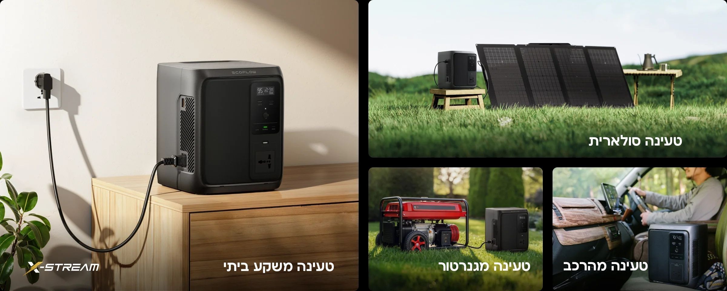 תחנת כח ניידת EcoFlow DELTA 3 AIR 2000 אקופלו 1920Wh עם מנגנון UPS חכם יבואן רשמי – תמונה 8