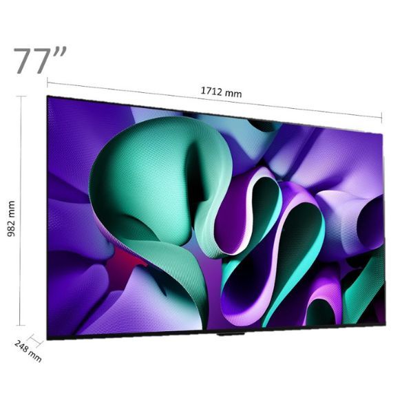 תרשים מידות טלוויזיית LG OLED77M46LA SIGNATURE M4 בגודל 77 אינץ׳