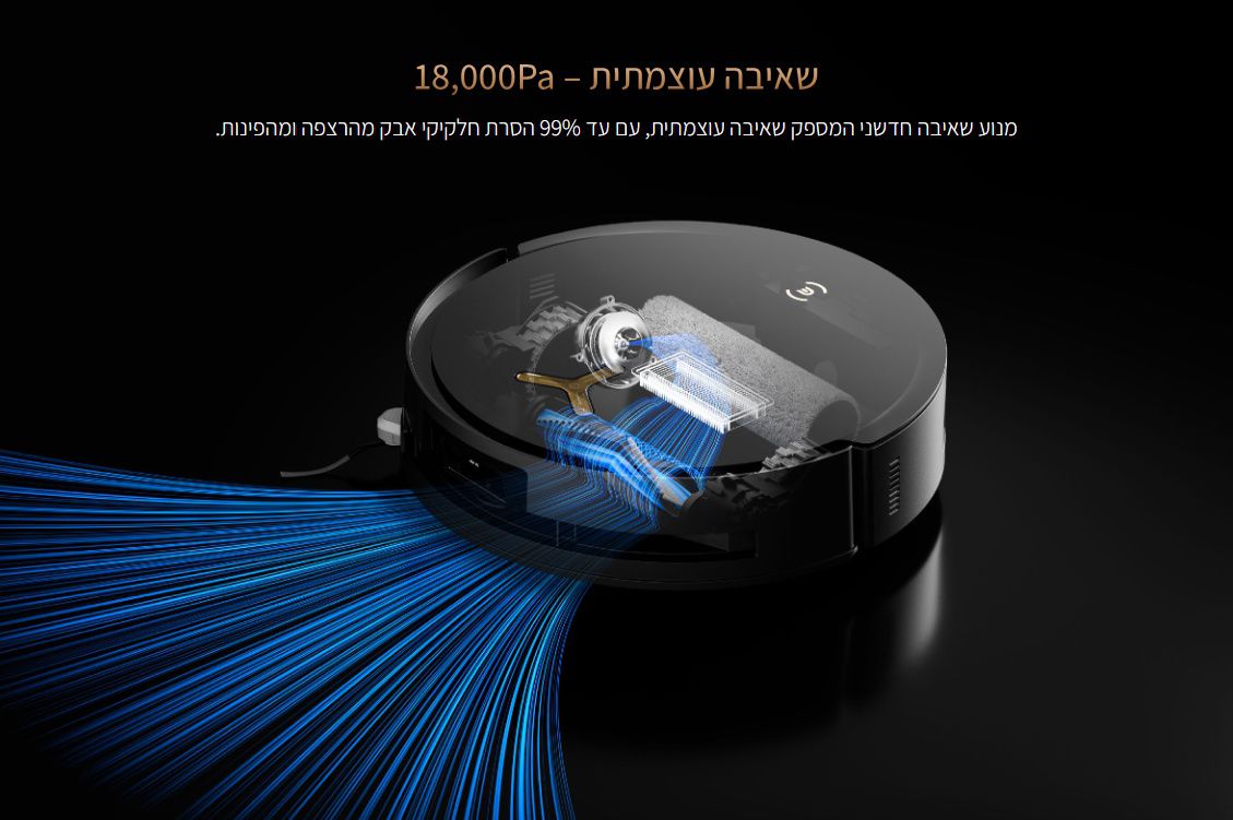 ECOVACS DEEBOT X8 PRO OMNI שואב רובוטי שוטף עם מערכת ניקוי חכמה
