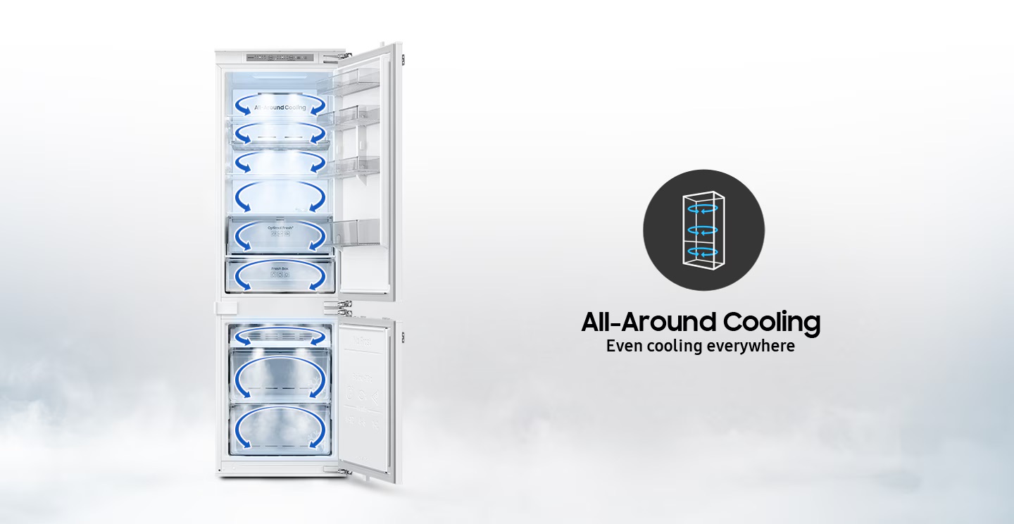 All-Around Cooling בפעולה בתוך המקרר