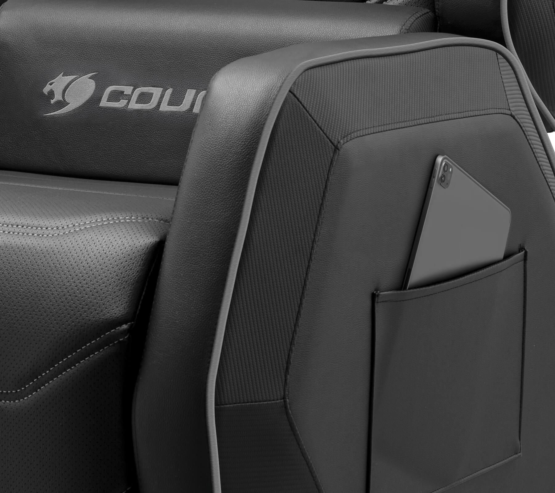 ספת גיימינג קוגר COUGAR RANGER S Black כורסת גיימינג נפתחת רחבה, פלדה 160 ק"ג | יבואן רשמי – תמונה 8