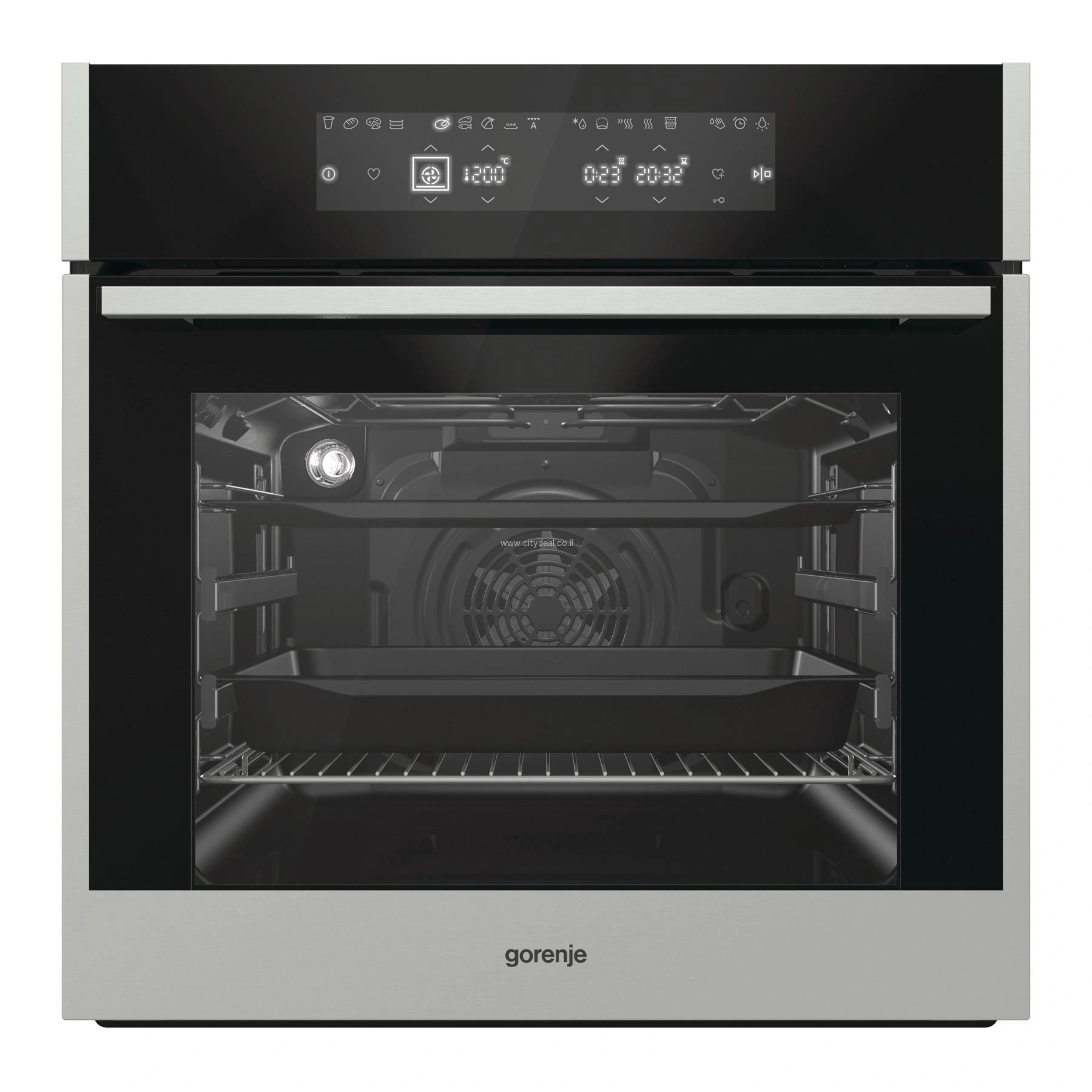 תנור בנוי Gorenje BO758A33XG תנור בנוי Gorenje BO758A33XG – דגם זכוכית שחורה עם טורבו חכם